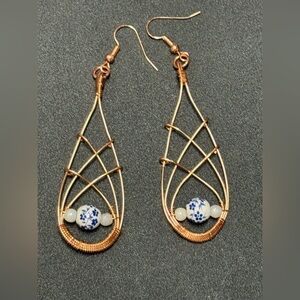 Copper wire earrings